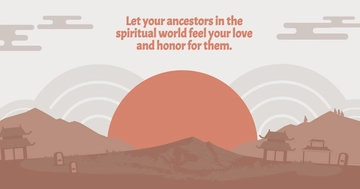 Free Qingming Festival Facebook Post Template to Edit Online