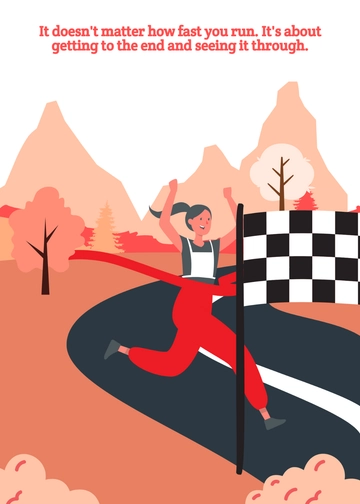 Free Marathon Greeting Template to Edit Online