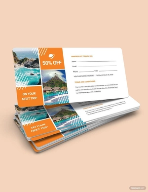 Travel Book Voucher Template