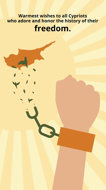 Free Cyprus National Day Whatsapp Status Template to Edit Online