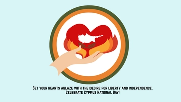 Free Cyprus National Day Youtube Banner Template to Edit Online
