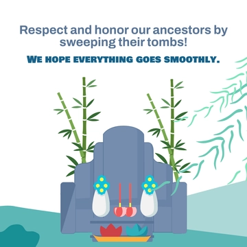 Free Qingming Festival Linkedin Post Template to Edit Online