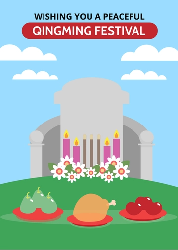 Free Qingming Festival Greeting Card Template to Edit Online