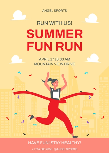 Free Marathon Invitation Template to Edit Online