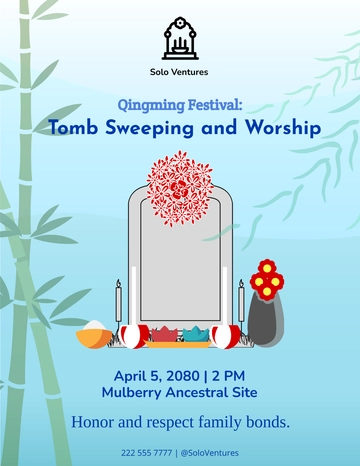 Free Qingming Festival Flyer  Template to Edit Online