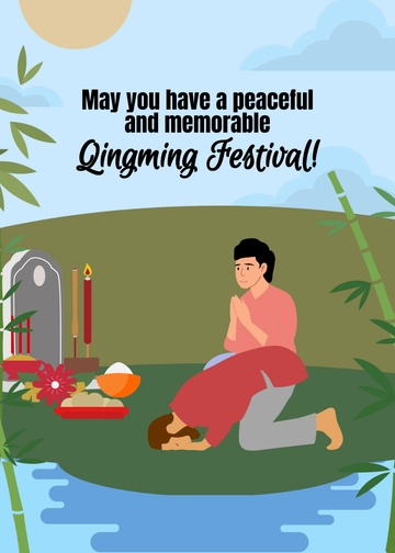 Free Qingming Festival Wishes Template to Edit Online