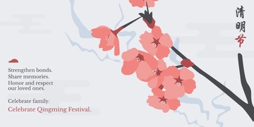Free Qingming Festival Twitter Post  Template to Edit Online Free Qingming Festival Twitter Post  Template to Edit Online