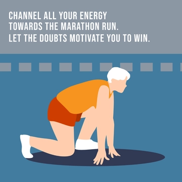 Free Marathon Whatsapp Post Template to Edit Online