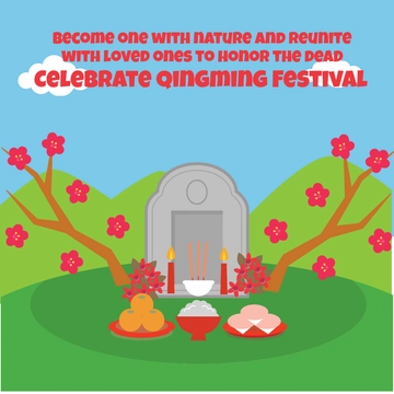 Free Qingming Festival Instagram Post Template to Edit Online