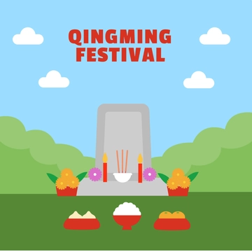 Free Qingming Festival Clipart Template to Edit Online