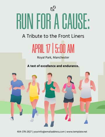 Free Marathon Flyer  Template to Edit Online