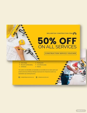 Construction Service Voucher Template