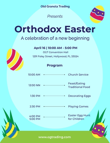 Free Orthodox Easter Program Template to Edit Online