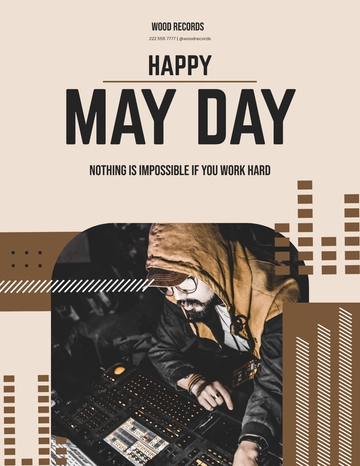 Free Creative May Day Flyer Template to Edit Online