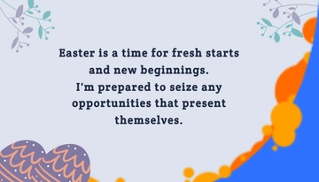 Free Easter Affirmation Card Template to Edit Online