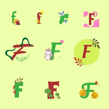 Free F Letter Design Template Clipart to Edit Online
