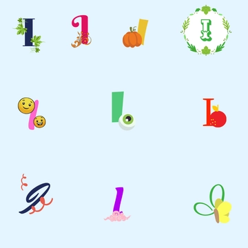 Free I Letter Design Template Clipart to Edit Online