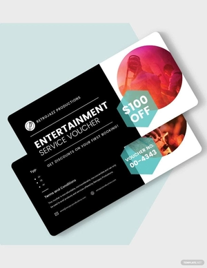 Entertainer Service Voucher Template