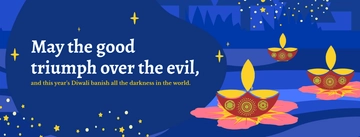 Free Festival of Lights Facebook Cover Banner Template to Edit Online