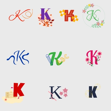 Free K Letter Design Template Clipart to Edit Online