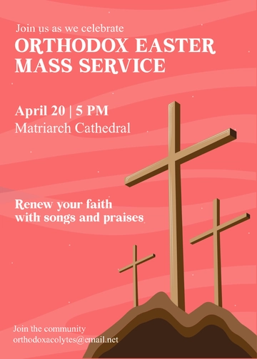 Free Orthodox easter invitation Template to Edit Online