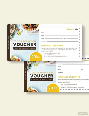 Food Promotion Voucher Template