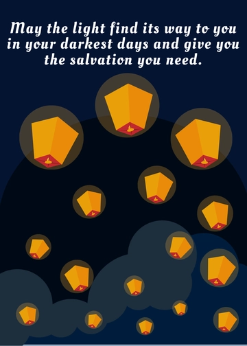 Free Festival of Lights Wishes Template to Edit Online