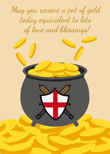 Free St. George's Day Message  Template to Edit Online