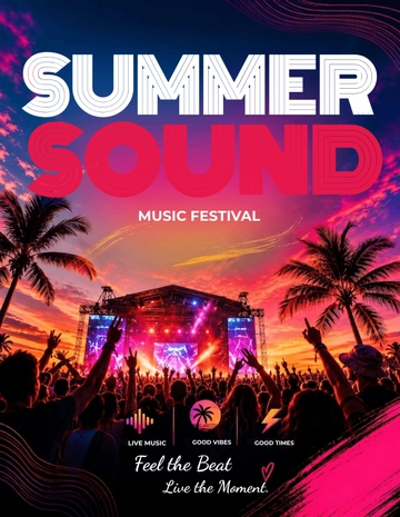 Free Music Festival Flyer  Template to Edit Online