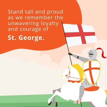Free St. George's Day Instagram Post Template to Edit Online