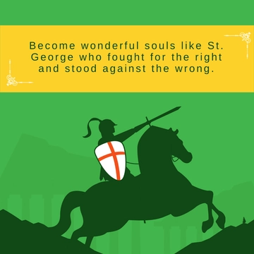 Free St. George's Day Whatsapp Post Template to Edit Online