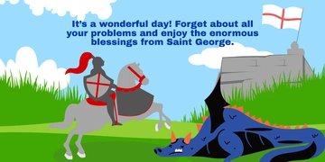 Free St. George's Day Twitter Post  Template to Edit Online