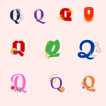 Free Q Letter Design Template Clipart to Edit Online