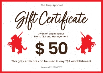 Free St. George's Day Gift Certificate Template to Edit Online