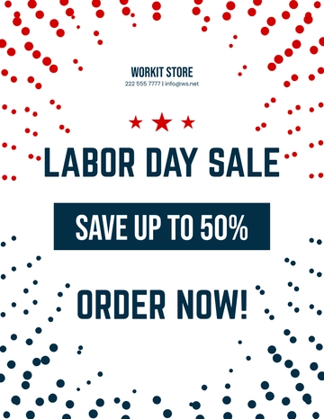 Free Labor Day Advertising Flyer Template to Edit Online