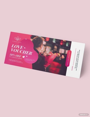 Personalized Romantic Love Voucher Template