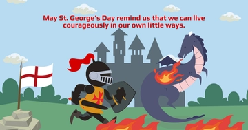 Free St. George's Day Facebook Post Template to Edit Online
