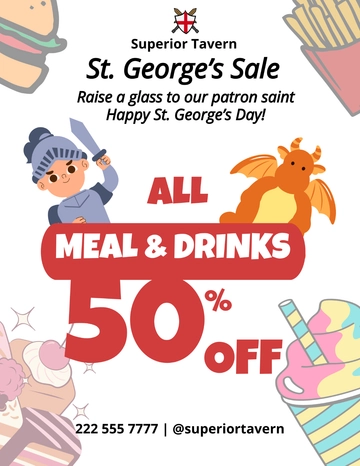 Free St. George's Day Sale Template to Edit Online