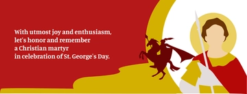 Free St. George's Day Facebook Cover Banner Template to Edit Online