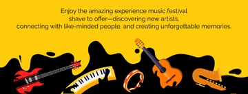 Free Music Festival Facebook Cover Banner Template to Edit Online