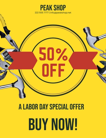 Free Blank Labor Day Flyer Template to Edit Online