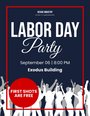 Free Party Labor Day Flyer Template to Edit Online