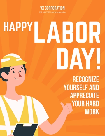 Free Happy Labor Day Flyer Template to Edit Online