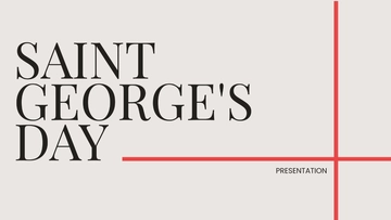 Free St. George's Day Presentation Template to Edit Online