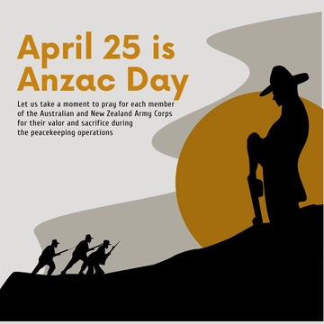 Free Anzac Day Linkedin Post Template to Edit Online