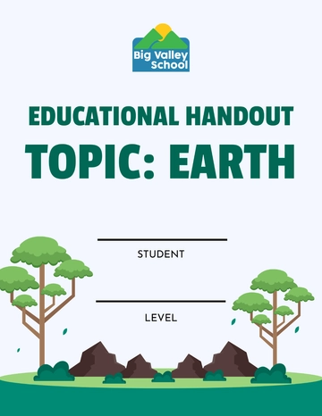 Free Earth Handout Template to Edit Online
