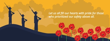Free Anzac Day Facebook Cover Banner Template to Edit Online