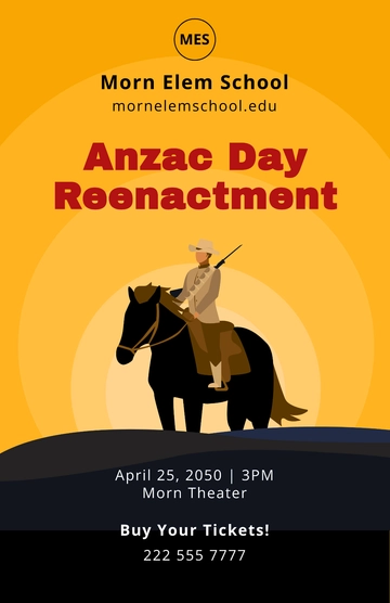 Free Anzac Day Poster Template to Edit Online