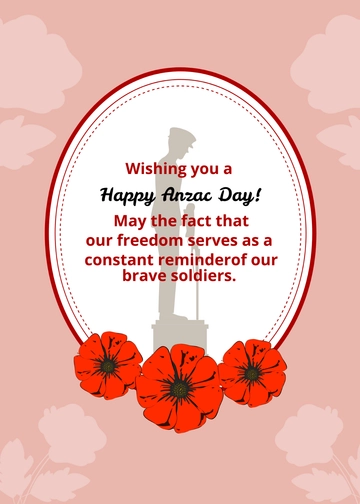 Free Anzac Day Wishes Template to Edit Online