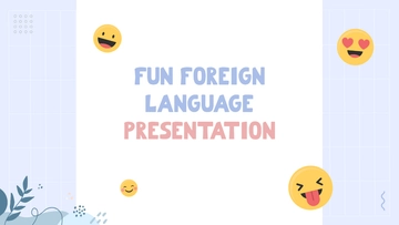 Free Fun Foreign Language Presentation Template to Edit Online